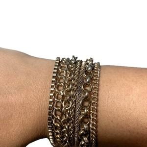 FRANCESCA Wide Multi-Strand Gold Bracelet